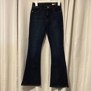 Frame Denim Dark Blue Jeans Le Pixie High Flare size 29